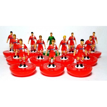 Subbuteo Andrew Table Soccer Union Berlin FC 2014-15 on classic Hasbro bases